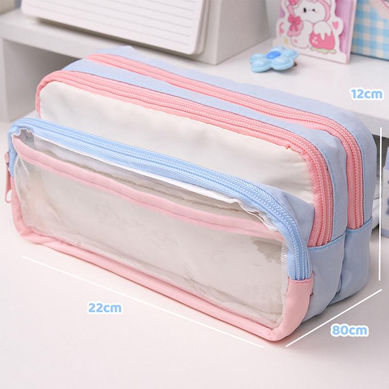 

Пенал великої місткості Itabag Сумка для косметики Ita Bag Сумка-гаманець Однотонний пакет для зберігання Пакет для зберігання канцелярського приладдя синій
