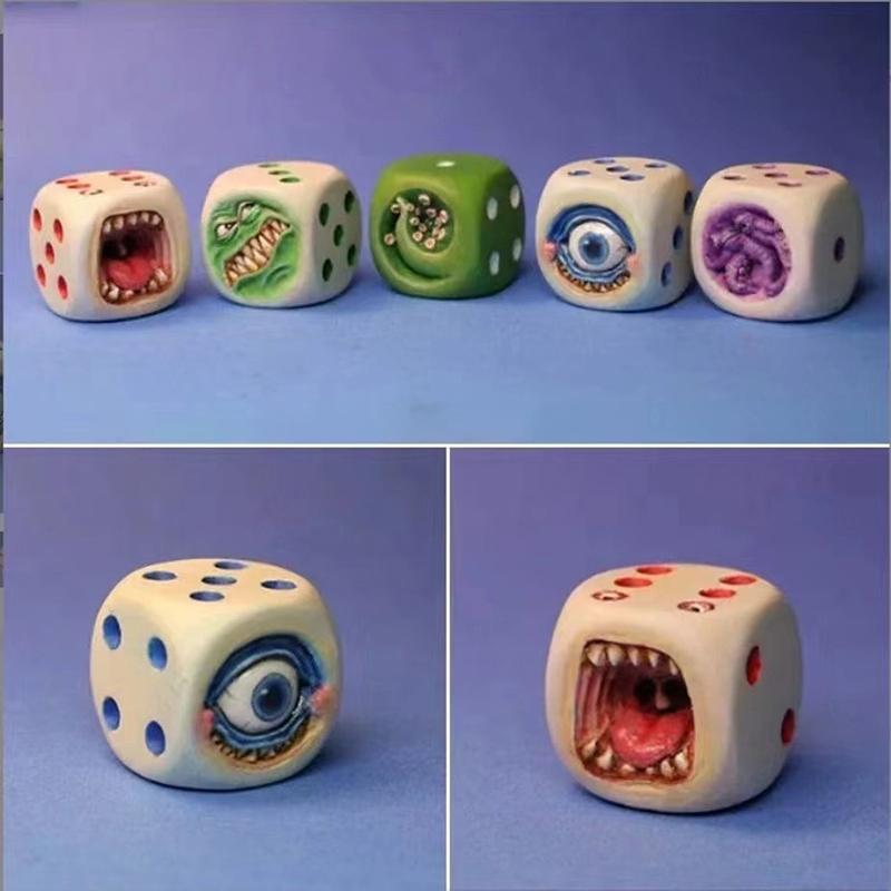 Halloween micro landscape Decoration Devil Dice Resin Dice Handicraft Decoration