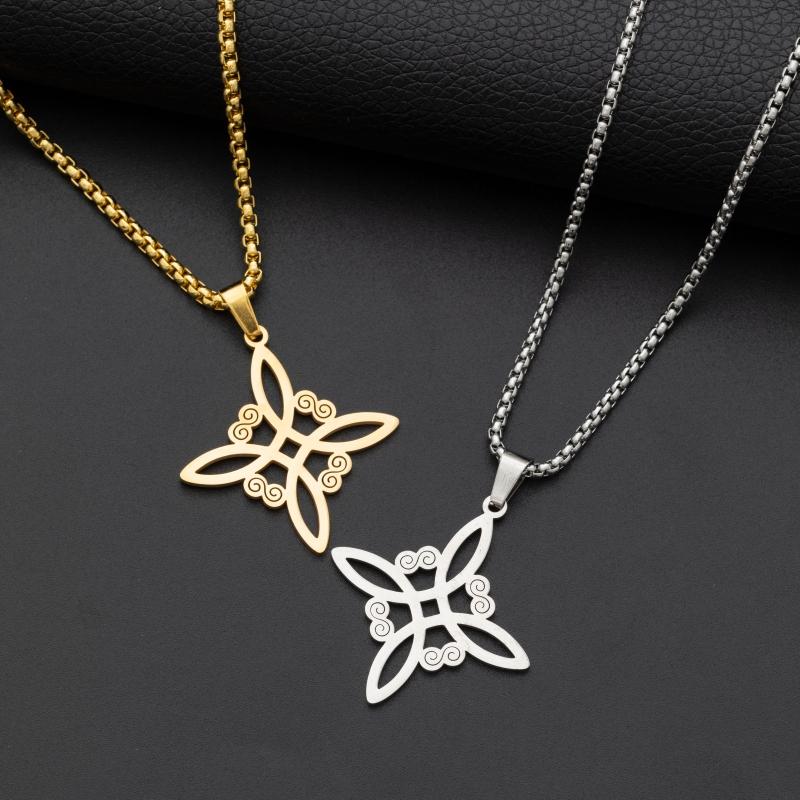 Stainless Steel Simple Witch's Irish Knot Necklace Infinity Witch Jewelry Women's Charm Casual Charm Jewelry Gift