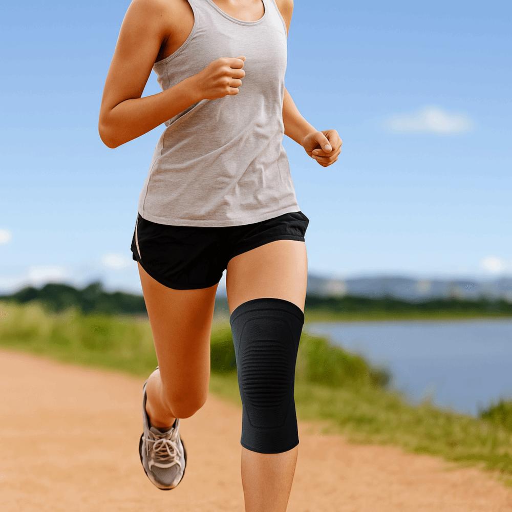 1 Pair Nylon Sports Knee Pads Anti-slip Knee Support Braces  for Fitness