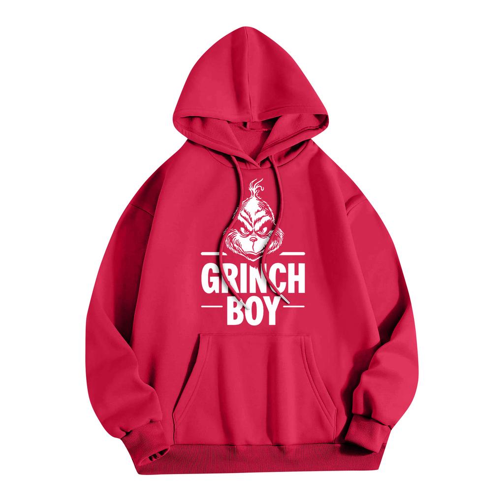 Women's Fashion Christmas Printed Casual Hooded Sweatshirt With Pockets