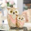 Owl Family Statue Luxury Resin Animal Sculpture for Home Decor, Suitable for Bedroom, Living Room, Study, or Desk