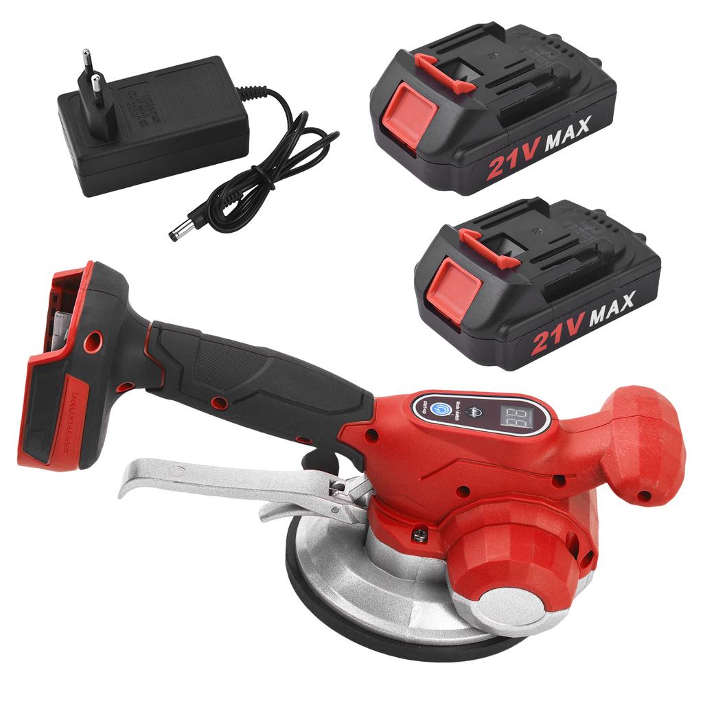 Tile Vibration Levelling Machine 21V Battery Tiling Tool with 6 Speed High Loading Capacity Wall Floor Tiles Laying Vibrating Tool Enla