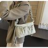 Fashion Nylon Drawstring Pleated Cloud Bag Female Niche Personality Soft Solid Color Shoulder Messenger Bag Female