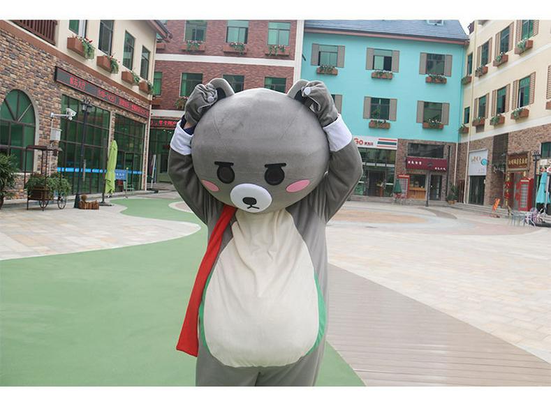Kianran Bear Costume: Cartoon Mascot Cosplay Headgear for Walking & Photoshoots