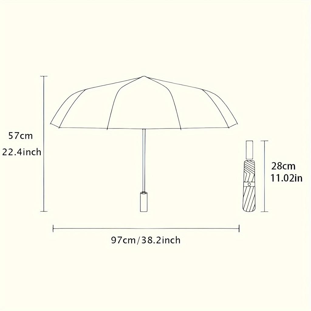 Deep Sea Octopus Pattern, 1pc Automatic Folding Travel Umbrella, Portable Foldable Design with 8 Ribs, Casual Outdoor Accessor