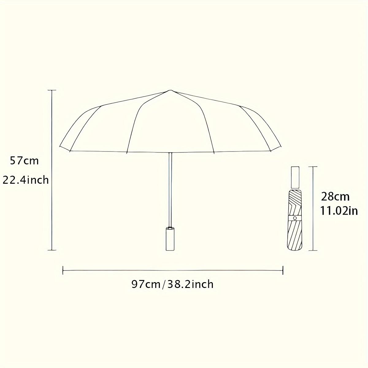 Koi Fish for Lotus Pattern Print 1pc Automatic Folding Umbrella, Portable & Foldable Design with 8 Ribs, Casual Outdoor Access