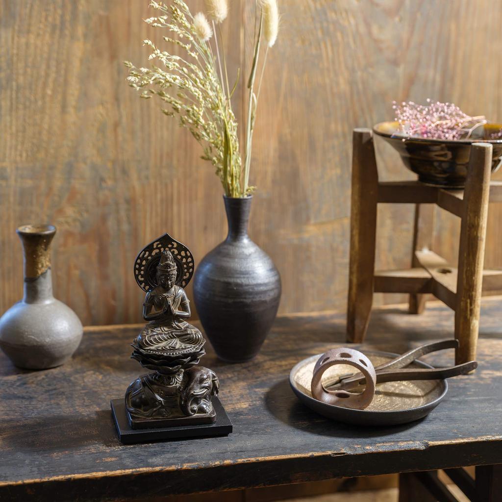 Buddhist Statue Fugen Bodhisattva 15cm Makita Shuun Original Model In the Years of the Dragon and Zodiac Guardian Deity Zodiac Takaoka Copperware