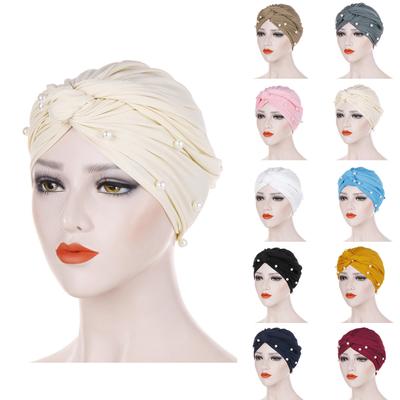 Women Muslim Stretch Turban Hat Chemo Cap Hair Loss Head Scarf Wrap Cap