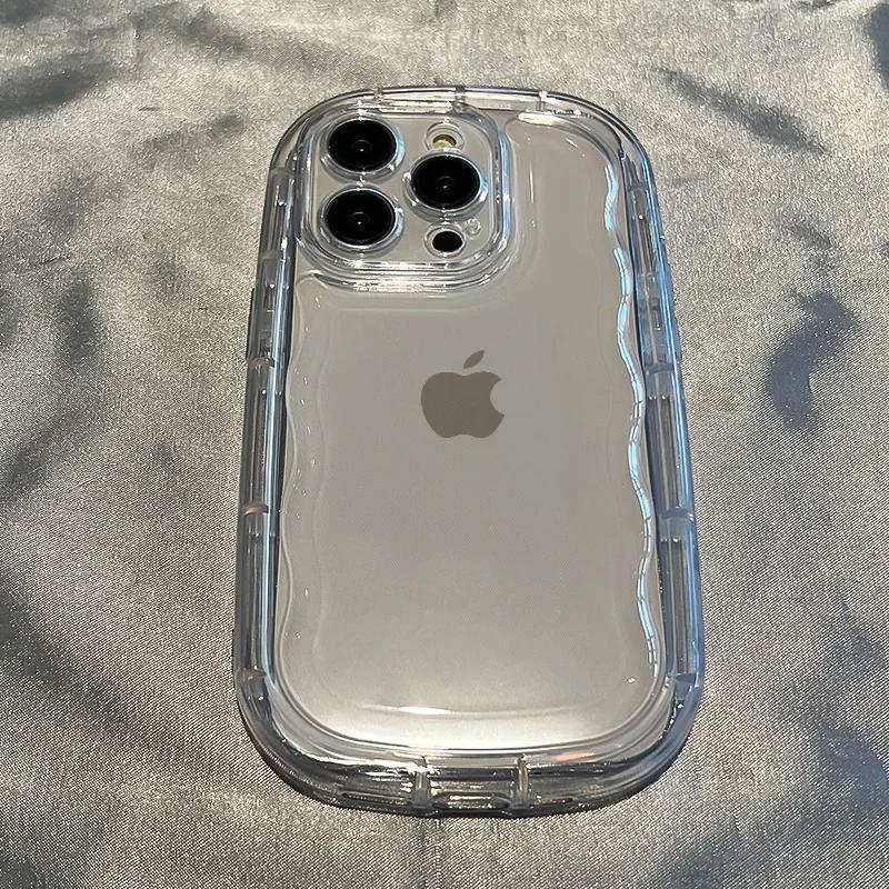 

Transparent Soap Soft Case for iPhone 17 16 15 14 13 12 11 Pro Xs Max Mini Plus Clear Camera Protection Airbag Shockproof Cover For iphone11Pro