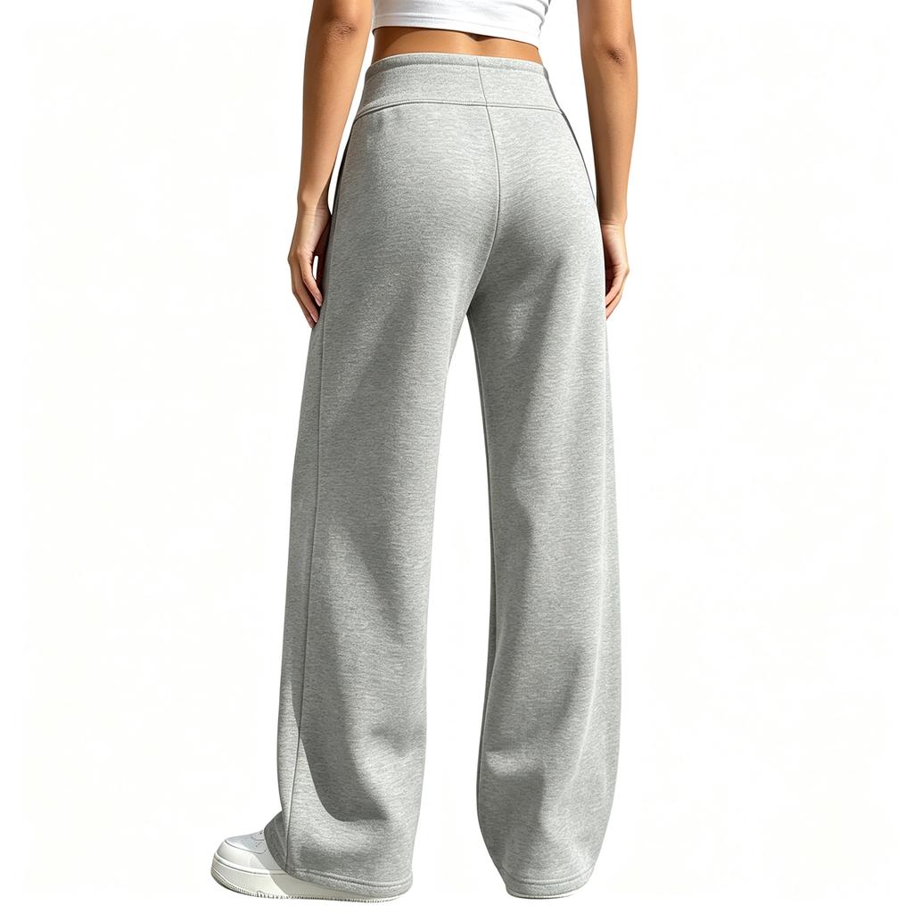 Women's Casual High Waist Wide Leg Stretchy Sweatpants with Pockets for Workout and