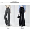 Spring Women's High-Waisted Micro-Flare Cotton Pants - Slimming, Floor-Length Bell Bottoms