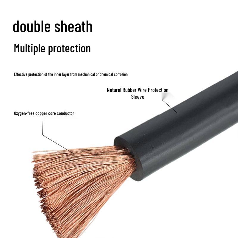 Industrial Pure Copper YH Rubber Welder Cable - Temp & Wear Resistant, Anti-Aging, Available in 16/25/35/50 Sq Sizes
