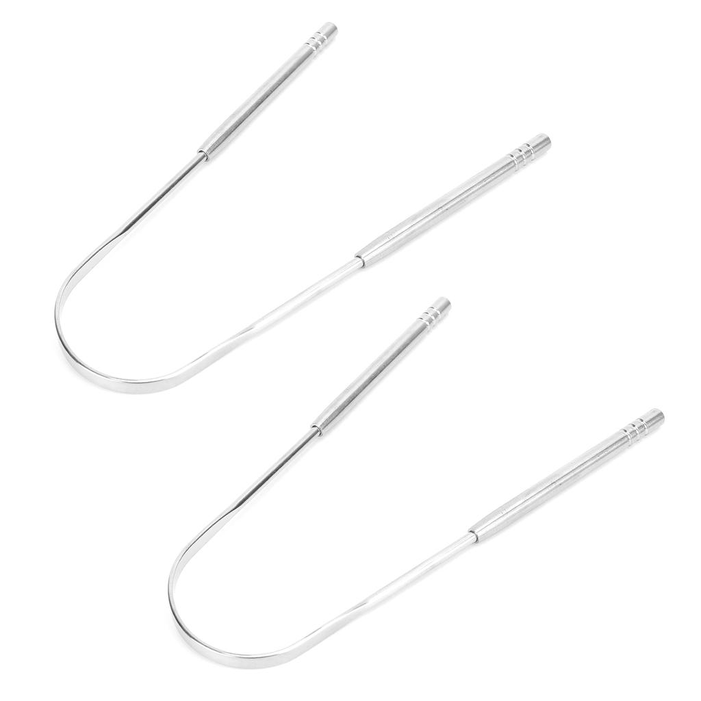 Raspador de Lengua de Acero Inoxidable en Forma de U Eliminación del Mal Aliento Protección de la Salud Bucal Limpiador de Lengua