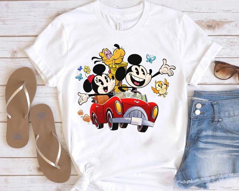 Cute Disney Mickey & Minnie s Runaway Railway Chuuby Pulo Retro Shirt, WDW Trip Unisex T-shirt Family Birthday Gift Adult Kid Toddler Tee 100