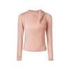 MONPLISSE [Women'S] Cowl Neck Button Pleated Blouse (Pink)