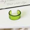 Simple Color Half Cuff Bracelet Transparent Open Mouth Bangle Popular Elegant Wristband  for Girls