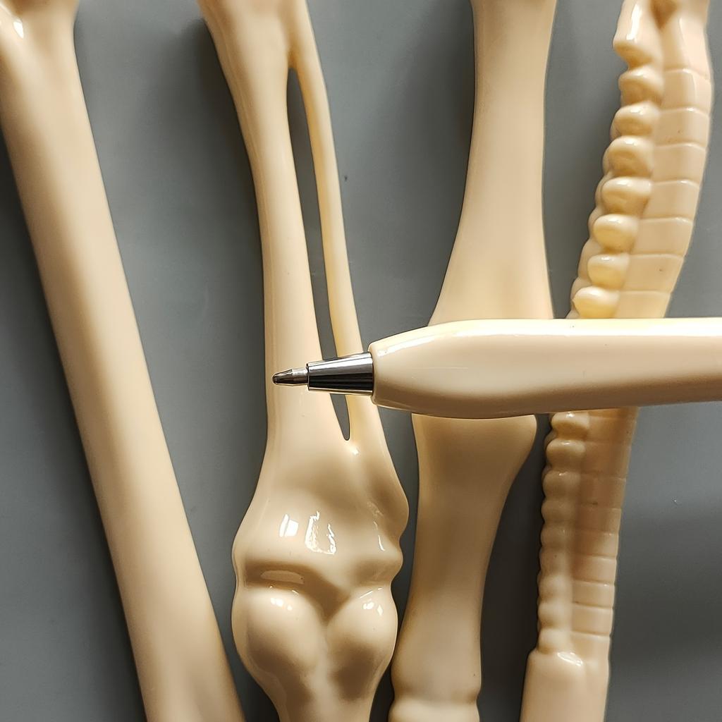 5 st/förpackning Kreativa Kulspetspennor Formade som Ben Rolig Unik Gåva För Sjuksköterskor Läkare Kontorsbruk Medicinsk Anteckningsbok Skrivmaterial