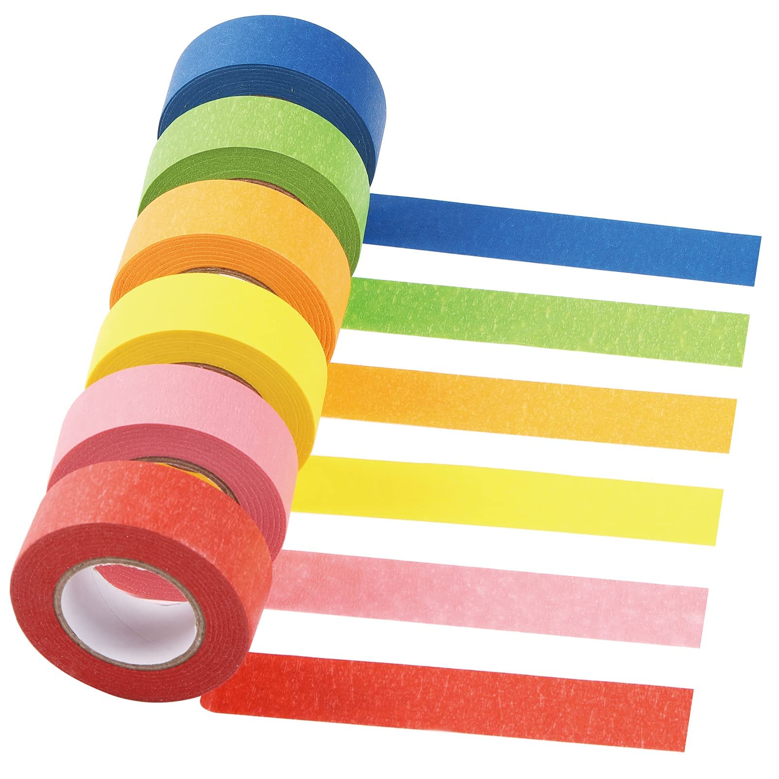 

DEWEL Маскировочная Цветная Крафт Интерьер DIY Художественные Принадлежности 20м Лента, Лента, Лента, (6 цветов, ширина 2,5 см, длинный)