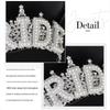 New Crystal Pearl Bride Crown & Headdress for Bachelorette Party with "BRIDE" Sash