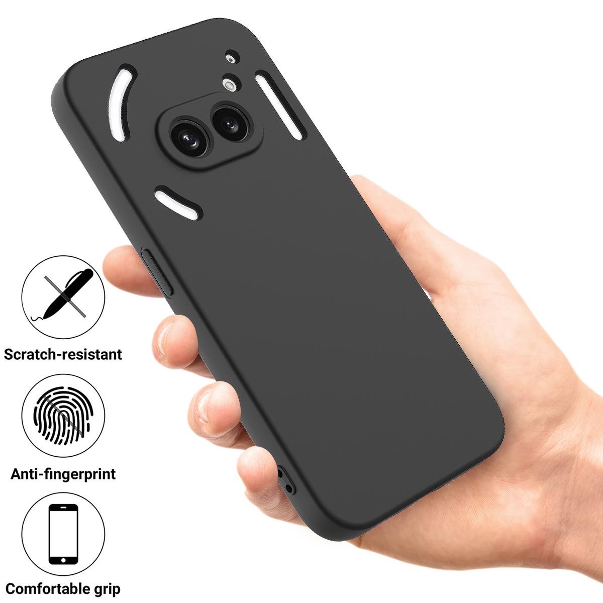 

For Nothing Phone (2a) Plus Liquid Silicone Case Phone Back Cover with Hand Strap Red