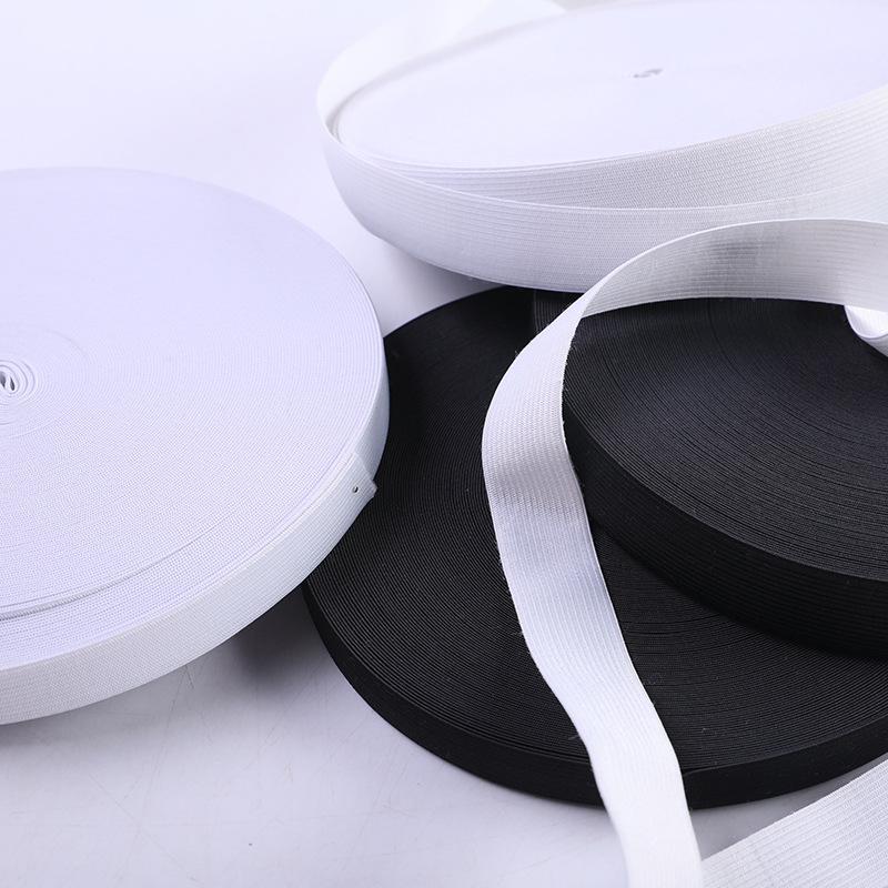 10Meters Sewing Elastic Band Heavy Stretch High Elasticity Knit Elastic Band for Sewing Waistband Elastic White Black