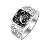 Creative Scorpio Relief Men Ring 925 Silver Poison Scorpion Design Anniversary Band Jewelry Gift For Him