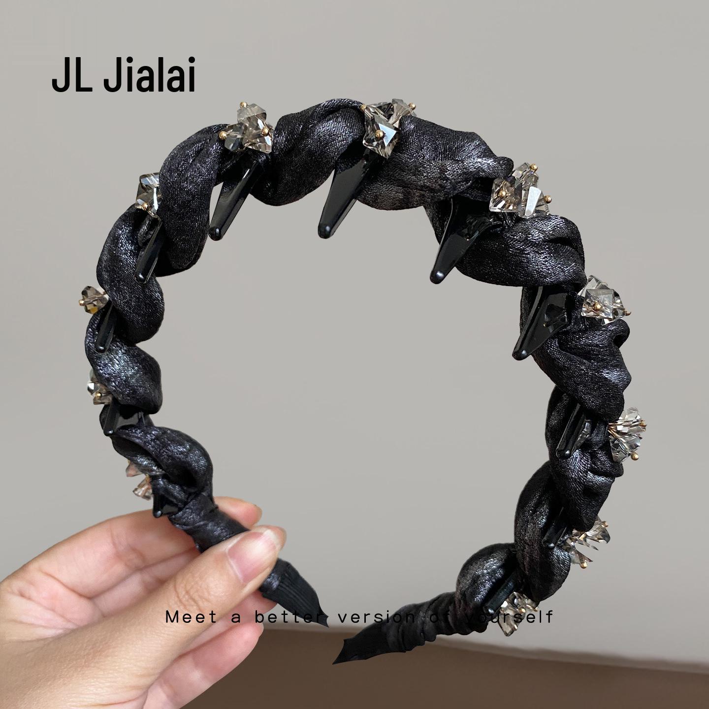 

Элегантная повязка на голову с волной из стразов: Нескользящая высокая корона с зубьями для женщин