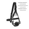 Silicone Three-Hole Ball Gag with Nose Hook Harness