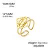 Lucky Evil Eye Open Ring Stainless Steel Gold Adjustable Finger Rings Women Turkish Jewelry Birthday Gift