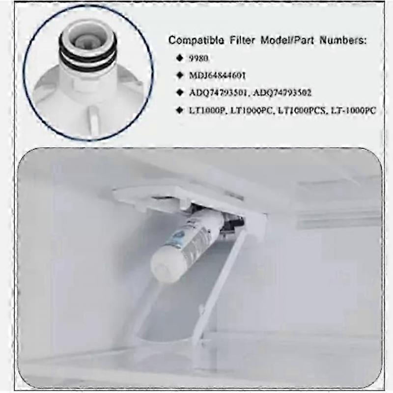 3-PACK LG-LT1000P ADQ747935 Refrigerator Water Filter Replacement for UK