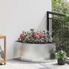 Corner Planter Silver 60 x 60 x 35 cm Galvanized Steel