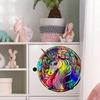 Ls13512 Laser Material Gradual Change Colorful Unicorn Round Wall Sticker Viewing Angle Different Pattern Color