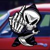Skull Middle Finger Funny Car Stickers PVC Glue Sticker for Whole Body Car Decoration