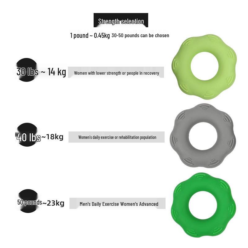 Silicone Gear-Shaped Hand Grip Exerciser with Massage Bumps for Men & Women