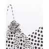 Kaslead New Arrival Women's Clothing Fashion Style Polka Dot Laminated Decoration Silk Satin Texture Dress 3207011