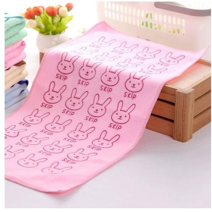 Superfine Fiber Cartoon Print Children's Face Towel - Thick, Absorbent, Soft
