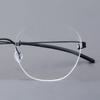 Fashion Hexagon Rimless Glasses Frame Men Women 2460 Brand Design Screwless Titanium Ultralight Eyeglasses Frameless Eyeware