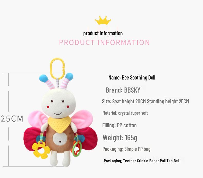 Cute Puppy & Rabbit Pacifier Doll - Colorful Plush Teether Toy with Crinkle Paper for Babies