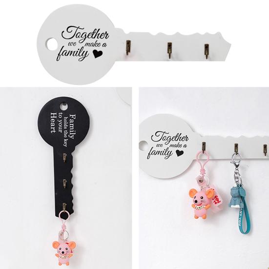 1 Set Schlüsselhalter, auffälliges Buchstabenmuster, Holz, Retro, rustikales Schlüsselhalter-Set, Wanddekoration für Zuhause