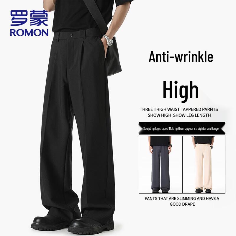 

ROMON Men s Summer Ice-Feel Breathable Casual Straight-Leg Pants 2XL