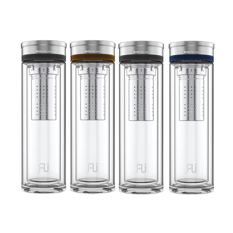 Fuguang GANG Series Double-Layer Glass Tea Cup