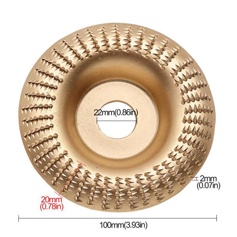 

Шлифовальный круг для полировки дерева Диск для угловой шлифовальной машины Вращающийся шлифовальный диск Деревянная пластина Инструмент для резьбы по дереву Абразивный дисковый инструмент E золотой