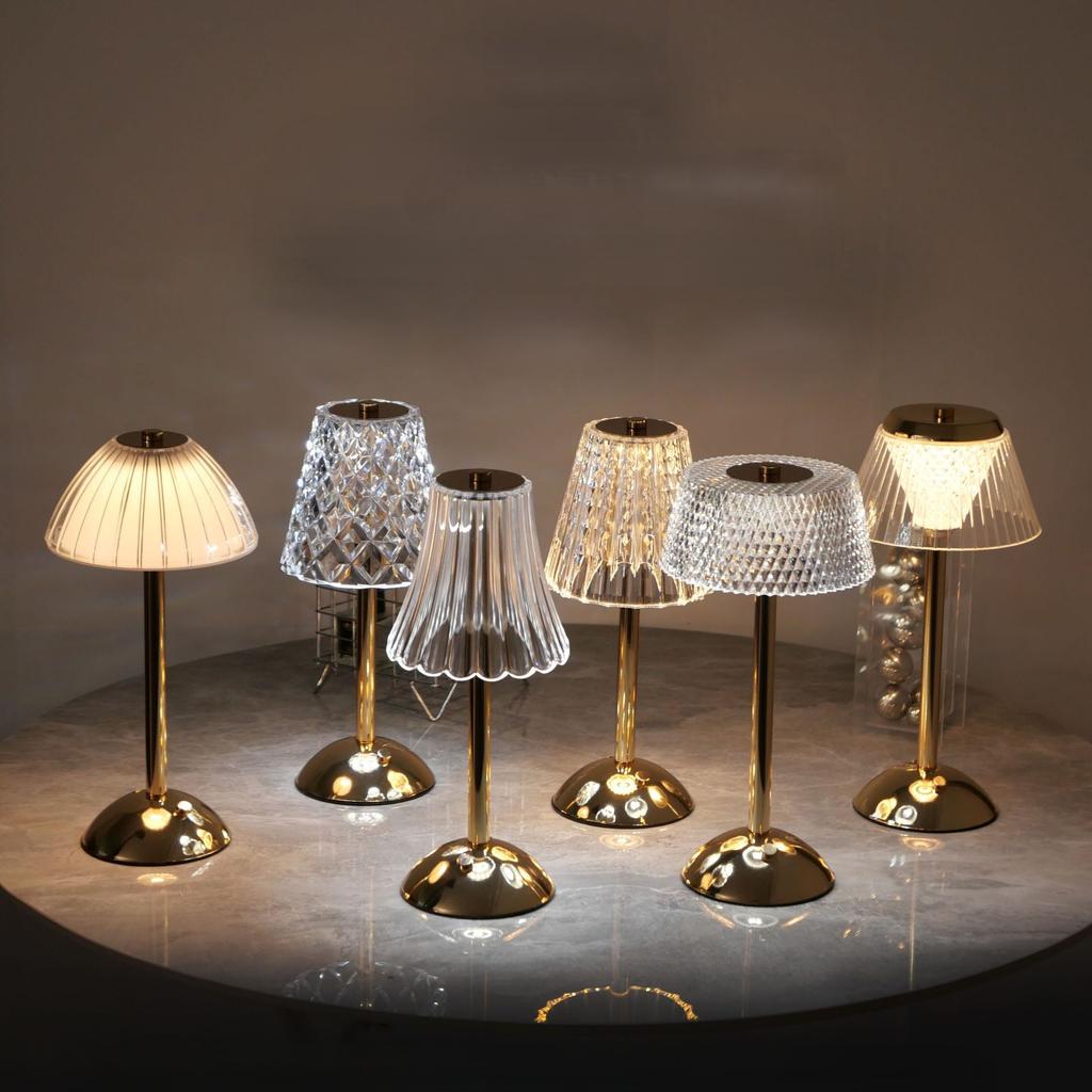 Modern Luxury Eco-Friendly Rechargeable Ambient LED Table Lamp
