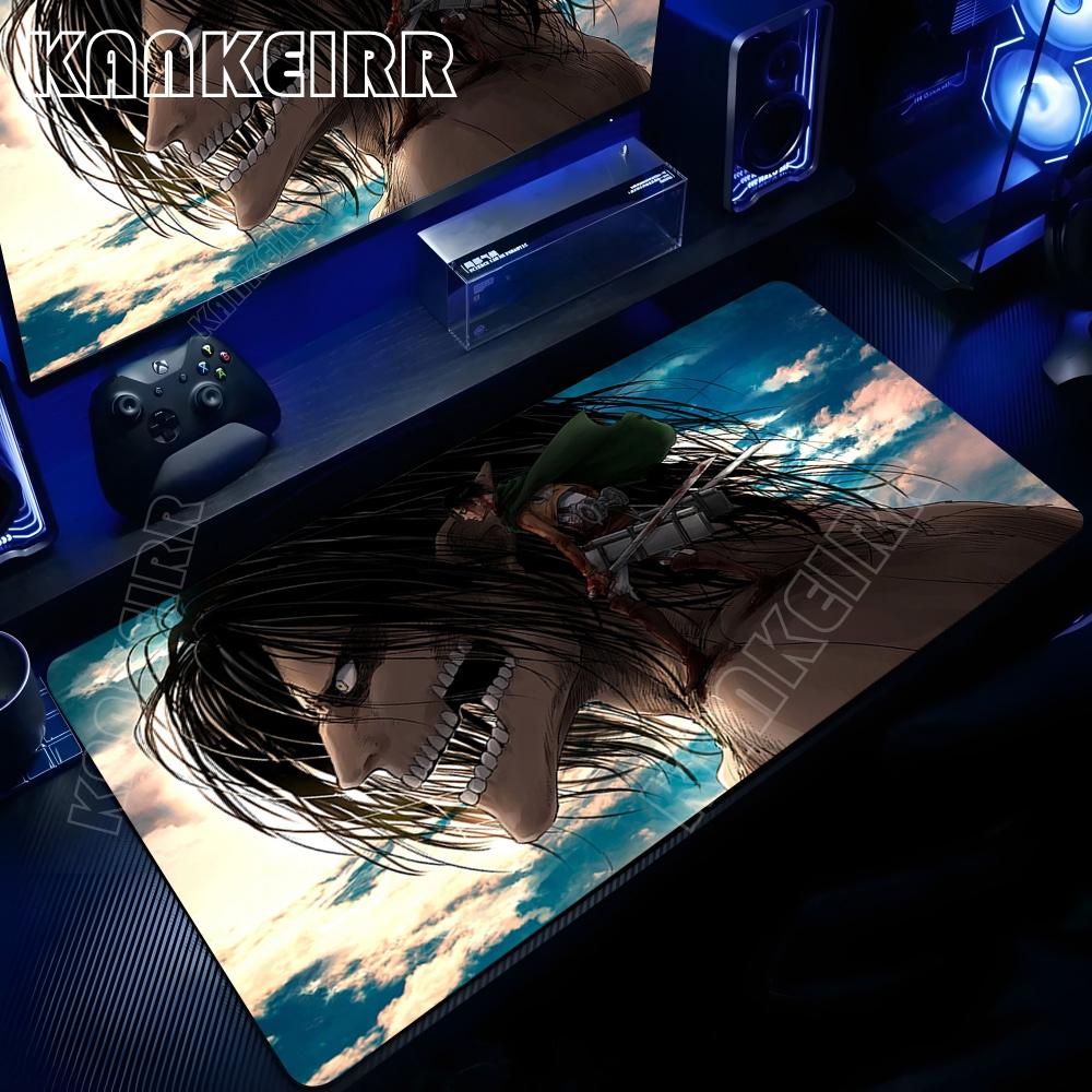 Attack On Titan Anime Mouse Pad Computer Non-slip Gaming Mousepad XXL Locking Edge Game PC Laptop Keyboard Mouse Mat Desk Carpet