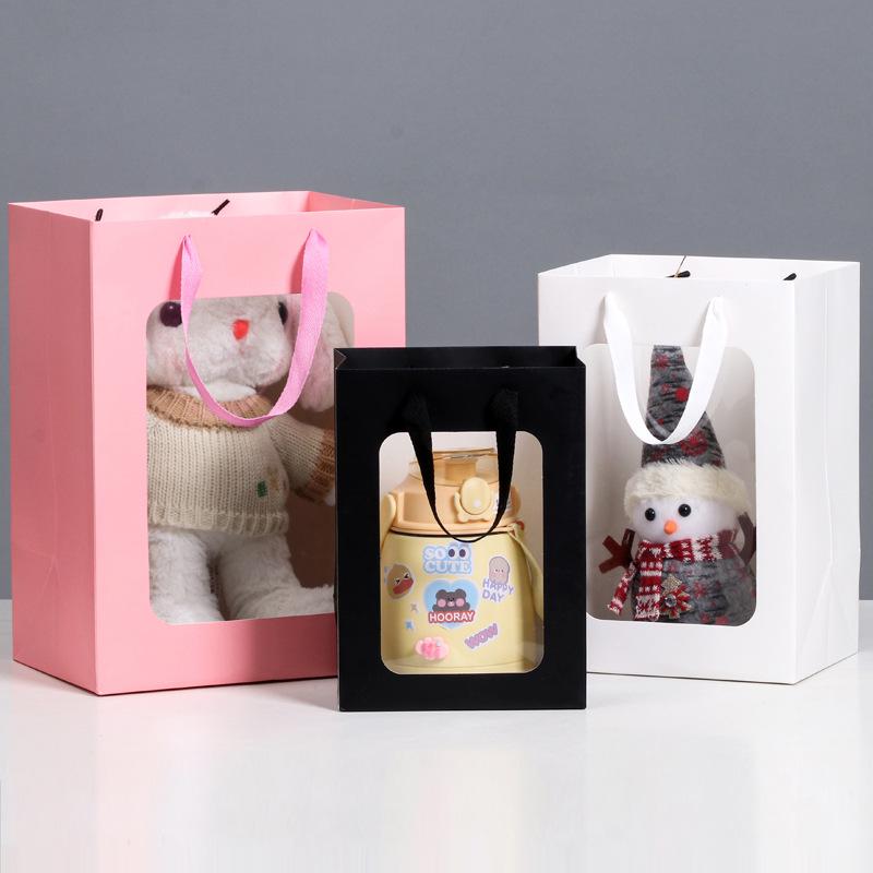 Transparent Gift Bag with Window for Teacher's Day - Ideal for Flowers & Souvenirs Packaging