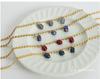 Elegante Collar con Colgante de Lapislázuli y Ágata en Acero de Titanio Chapado en Oro de 18 Quilates
