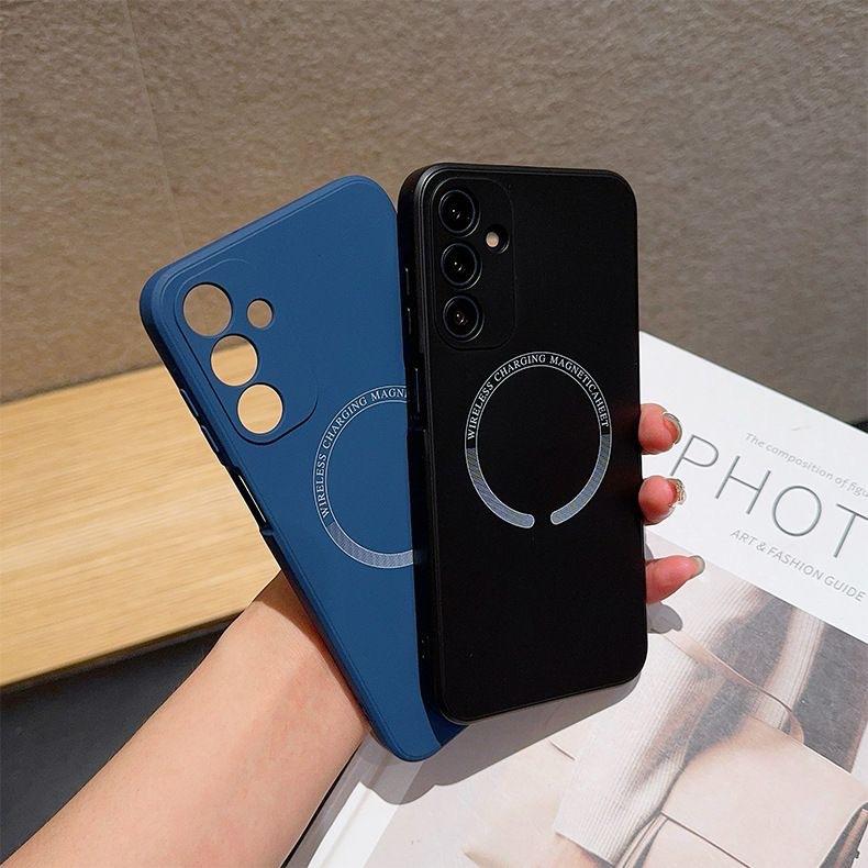Suitable for Samsung A55 Mobile Phone Case A54 A15 Liquid Magnetic S24ultra Silicone S21s22s23 Soft Case