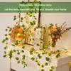 USB Artificial Vine Wedding Fairy Lights Christmas Tree Garland Light Flower Green Leaf String Lights Home Decor