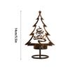 Christmas Candlestick Christmas Tree Shape Ornaments Holiday Atmosphere Decoration Retro Candle Holder Layout Scene Prop